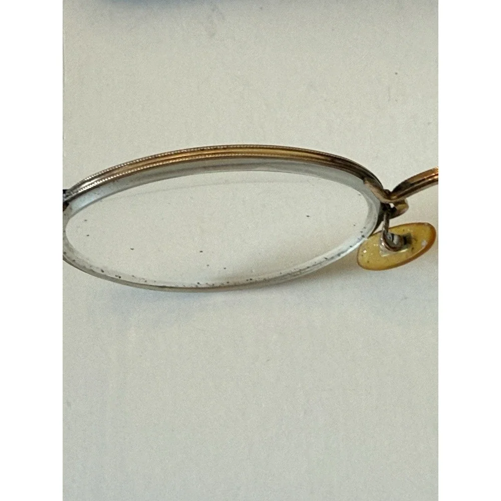VTG American Optical Ful-Vue 12K GF Wire Rim Eyeglass Frames Cable Temples &Case